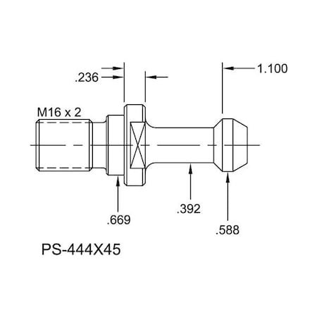Tj Davies Co Solid Retention Knob PS-444X45
